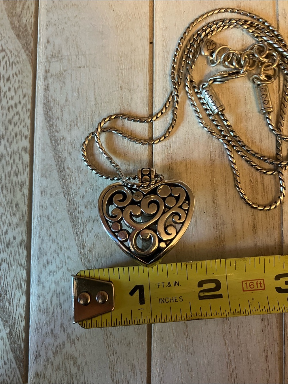 🌸Brighton Contempo Heart Badge Clip Necklace - Picture 5 of 7
